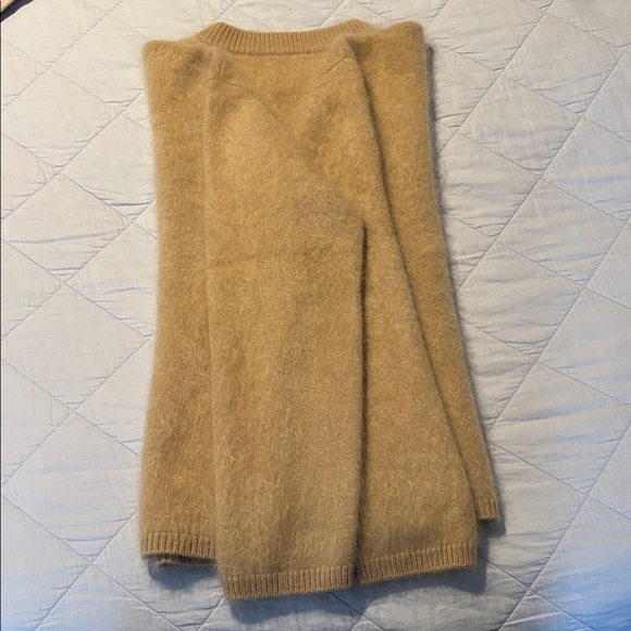 LISA YANG Natalia Latte brushed cashmere sweater sz 1 - Picture 5 of 7